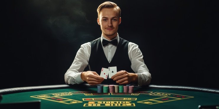 Studio live dealer Joker Gaming dengan multi-kamera HD